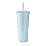 24oz Stainless Steel Straw Tumbler - Iridescent Mint - Image 2