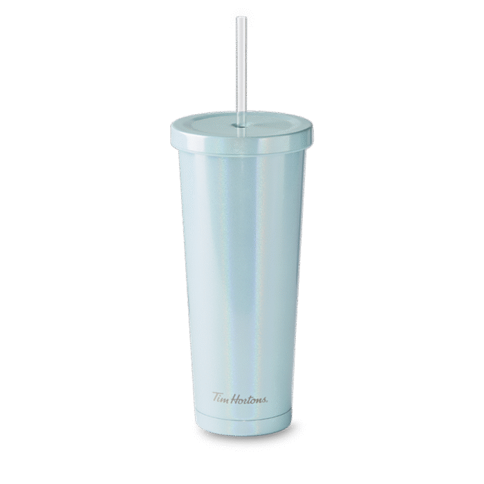 24oz Stainless Steel Straw Tumbler - Iridescent Mint - Image 1