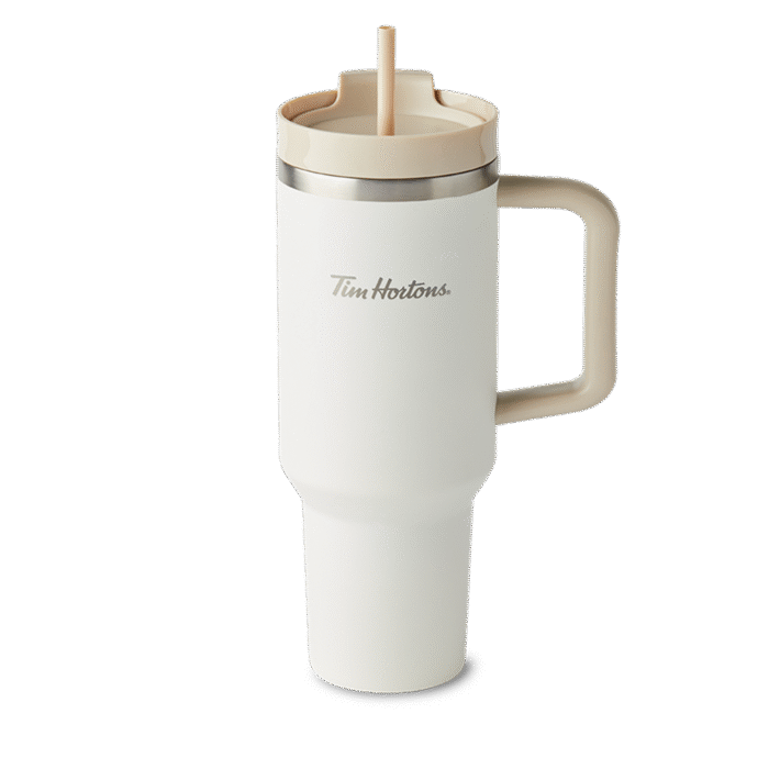 40oz Stainless Steel Tumbler - Vanilla - Image 1