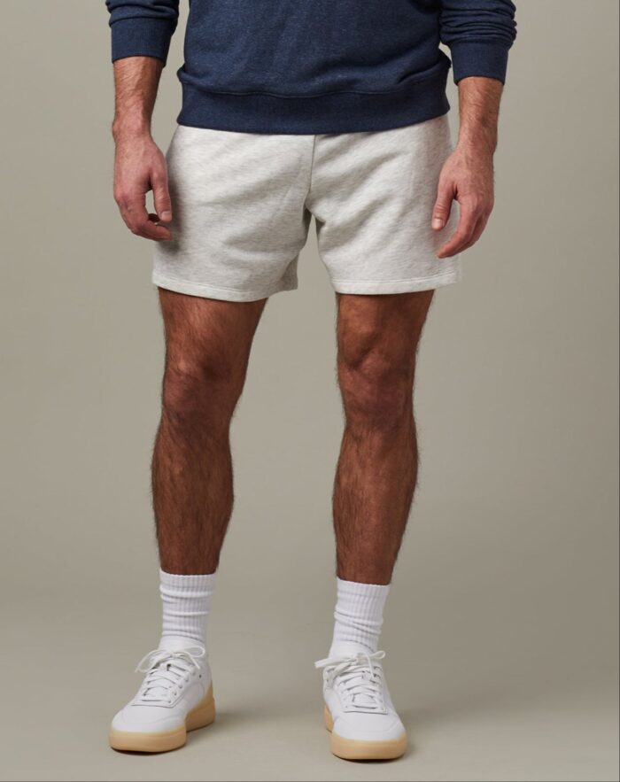 Tims Unisex French Terry Shorts - Cloud Marl 6" - Image 1